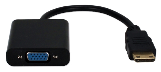 Mini-HDMI to VGA Video Converter XHDVC-MF 037229001242