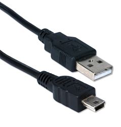 6ft Mini-USB High Speed Development Board Data Cable AR2215-06 037229003550 Cable, Connects Mini-USB device to Arduino/Raspberry Pi development board, USB A Male to 5-Pin Mini-B Male, 6ft Arduino 169490  AR221506 AR2215-06  cables feet foot   2139  microcenter Brad Eft Approved