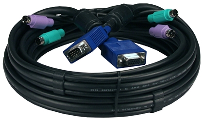 10ft Premium Keyboard/VGA/Mouse Combo Cable for PS/2 KVM Switch with VGA Male Port C3P2A-10 037229541953