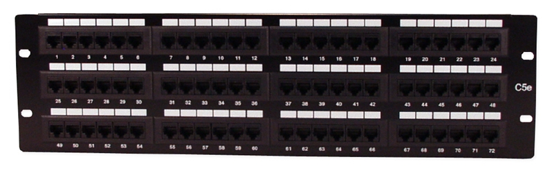 72Port 350MHz CAT5e/RJ45 110Block Patch Panel C5PNL-72E 037229715354 Category 5e - Patch Panel, 72 Ports, Enhanced, T568A/B 110 Block P72T-K11-CEC/XX 542001  C5PNL72E C5PNL-72E      2205  microcenter Carrico Discontinued