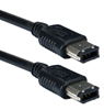 25ft IEEE1394 FireWire/i.Link 6Pin to 6Pin Black Cable CC1394-25 037229139501 Cable, IEEE1394 FireWire/i.Link, 6 to 6 Pins, 25ft, Special Applications Only 167320 PY7686 CC139425 CC1394-25  cables feet foot   2312 IMCE microcenter Edward Matthews Approved