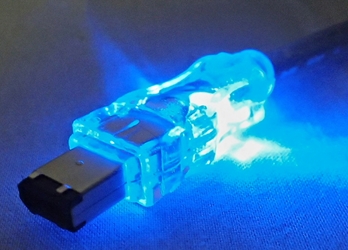 10ft IEEE1394 FireWire/i.Link 6Pin to 4Pin A/V Translucent Illuminated/Lighted Cable with Blue LEDs CC1394B-10BLL 037229139204 Cable, IEEE1394 FireWire/i.Link for Audio/Video with Blue LEDs, 6 to 4Pins, 10ft, Translucent 165787 TH6598 CC1394B10BLL CC1394B-10BLL  cables feet foot   2323 IMCE microcenter Edward Matthews Approved
