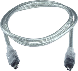 10ft IEEE1394 FireWire/i.Link 4Pin to 4Pin A/V Translucent Cable CC1394C-10T 037229139778 Cable, IEEE1394 FireWire/i.Link for Audio/Video, 4 to 4 Pins, 10ft, Translucent 169557  CC1394C10T CC1394C-10T  cables feet foot   2340  microcenter  Discontinued