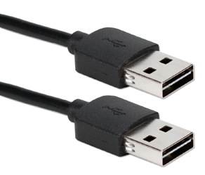 6ft Reversible USB A Male to Reversible Male Black Cable CC2208R-06 037229230802