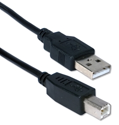 15ft USB 2.0 High-Speed 480Mbps Type A Male to B Male Black Cable CC2209C-15 037229229530