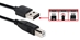 6ft Reversible USB A to USB B Black Cable - CC2209R-06