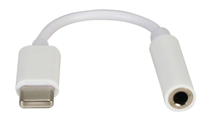 USB-C Male to 3.5mm Female Audio Active Slim Adapter CC2237MF 037229230925 White microcenter, USB-C, USB C