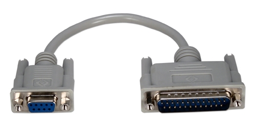 6 Inches DB9 Female to DB25 Male Serial Modem Cable CC312AC 037229333138 Adaptor, Serial RS232, DB9F/DB25M with 6" Cable CC312AF, CC312-01N FA520A-R3    CC312AC CC312AC adapters adaptors cables    2551