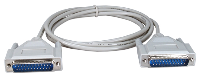 6ft DB25 Male to Male RS232 Serial Null Modem Cable CC351-06 037229351064 Cable, Serial RS232 Null Modem, DB25M/M, 6ft