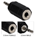 3.5mm Female to 2.5mm Male Mini-Stereo/Speaker Adaptor - CC399C