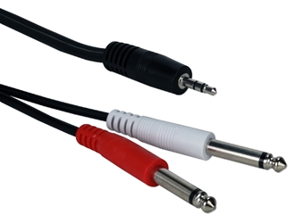 10ft 3.5mm Male to Dual-1/4 Male Audio Y-Cable CC399TS-Y10 037229402933