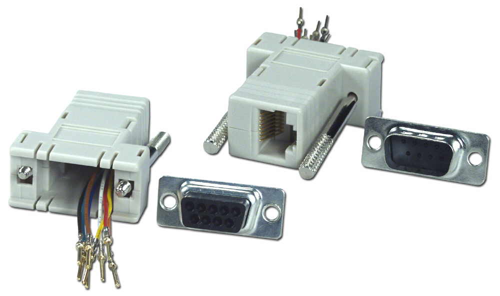DB9 Male to RJ45 Female Serial/Terminal Modular Bulk Adaptor CC438B 037229334456 Adaptor, Serial RS232 to RJ45 8Wires Modular, RJ45F/DB9M, Bulk (Custom Pin-Out Application) CC438B CC438B adapters adaptors     2829