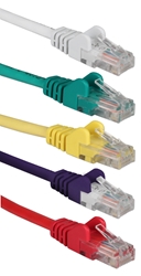 5-Pack 1.5ft 350MHz CAT5e/Ethernet Flexible Snagless Multi-Color Patch Cords CC5-1.5RP 037229710847