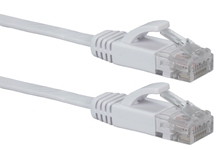 15ft Flat CAT6 Gigabit Flexible Molded White Patch Cord CC715F-15WH 037229713572 Cable, Flat CAT6 Gigabit RJ45 Category 6 Stranded, LAN Patch Cord with Snagless/Molded Boots, White, 15ft 639824 CC715F15WH CC715F-15WH  cables feet foot microcenter  