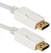 10ft DisplayPort Digital A/V UltraHD 4K White Cable with Latches - DP-10WH