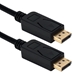 3ft DisplayPort Digital A/V UltraHD 4K Black Cable with Latches - DP-03