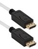 6ft DisplayPort UltraHD 4K White Cable with Black Connectors & Latches DP-06WBK 037229002546