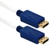 6ft DisplayPort UltraHD 4K White Cable with Blue Connectors & Latches - DP-06WBL