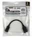 0.5ft DisplayPort Digital A/V UltraHD 4K PortSaver Black Extension Cable with Latches - DPX-0.5F