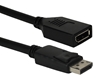 3ft DisplayPort Digital A/V UltraHD 4K Black Extension Cable with Latches DPX-03 037229003031, DisplayPort v1.1 Compliant, Digital Audio/Video with DHCP, 3ft