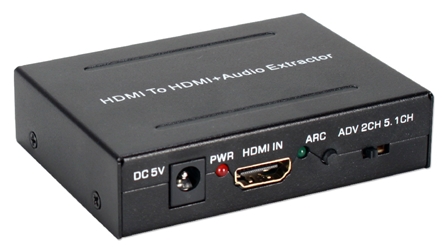 HDMI 4K Audio De-Embedder/Extractor with HDMI Pass Through Port & ARC HD-ADE4K-ARC Converter 037229001822