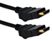 2-Meter High Speed HDMI 720p/1080p 3D/4K HDTV Digital A/V Gold Swivel Cable - HDGA-2M