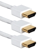 10ft 3-Pack High Speed HDMI UltraHD 4K with Ethernet Thin Flexible White Cables HDT-10F-3PW 037229401936