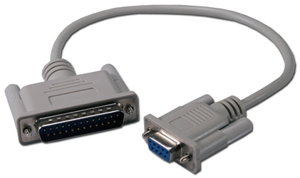 1ft DB9 Female to DB25 Male Serial Modem Cable MC312-01M 037229412024 Cable, External Modem to PC with DB9 Serial RS232 Port, Premium, DB25M/DB9F, 1ft MC312-01, MC312-01M cables feet foot