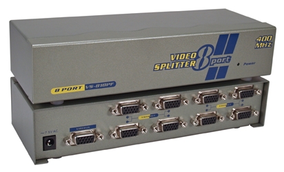 400MHz 8Port VGA Video Splitter/Distribution Amplifier MSV608P4 037229006193 Video Signal Splitter/Multiplier/DA/Distribution Amplifier with Built-in Booster, Up to 8 Video, 400MHz, Supports VGA/SVGA/XGA/Multisync/DDC and up to 2760x1600 Resolution, HD15 Connectors VS-818PF   MSV608P4 MSV608P4      3641