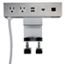 Adjustable Deskmount Dual-Power Outlets with Dual-USB 3.5Amp Charger & Dual-CAT6 Ports - P2P2UR-10