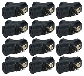 12-Pack 3-Outlets Space-Saver Grounded Power Outlet Splitter PA-3P-12PK 037229231175