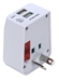 Premium World Travel Power Adaptor with Surge Protection & 2.1A Dual-USB Charger - PA-C4