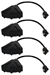 4-Pack 12 Inches 3-Outlet OutletSaver AC Power Splitter Adaptor - PP-ADPT3-4PK