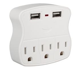 3-Outlets Wallmount Power Strip with Dual-USB 2.1Amp Charging Ports PS-05UW 037229334586 5-Outlets 3-Prong Wallmounted Power Block/Strip/Tap 3-AC/2-USB 2.1Amp Charger for Smartphone, Tablet & GPS, White PS-06UH     PS05UW PS-05UW      3954  microcenter Zachary Sheets Pending