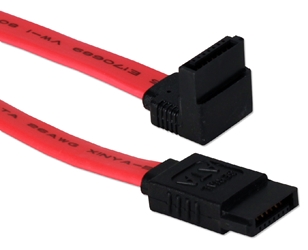 12 Inches SATA 3Gbps Down-Angle Internal Data Red Cable SATA-12R 037229115734 Cable, SATA300 Serial ATA Internal 7Pin Right Angle Data Cable, 7Pin to 7Pin, Red, 12" 498618  SATA12R SATA-12R  cables    3743  microcenter Michael Weiler Approved