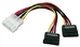 6 Inches Dual SATA Internal Y Power Cable - SATA152-4P