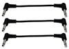 3-Pack 6-inch 1/4 to 1/4 Right-Angle TS Instrument Cables TSRAA-3PK 037229402735