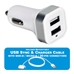 2-Port 3.4Amp USB Car Charger Kit with 3-in-1 Sync/Charger Cable - USBCC-K3