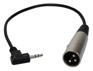 3.5mm Male Right-Angle to XLR Male Stereo Audio Conversion 1ft Cable XLRTRS-01 037229402407 659706 microcenter
